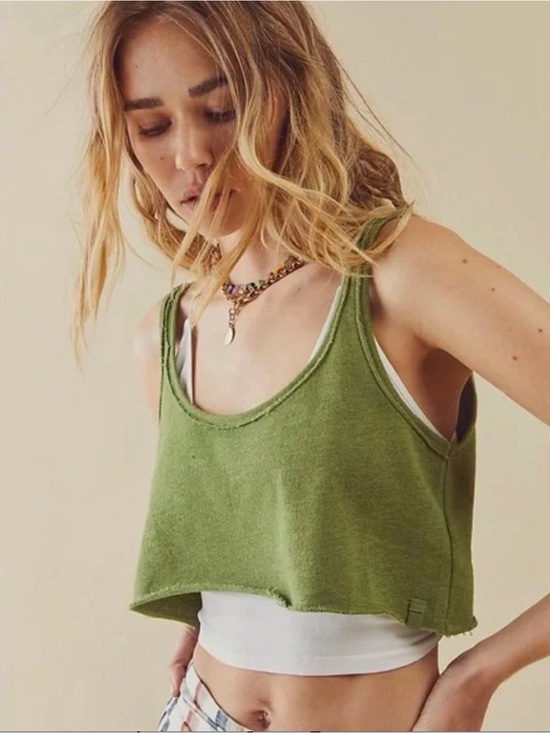 We The Free Tops - Free People We The Free Heavyweight Tank Style 67852087 Sea Serpent size Medium